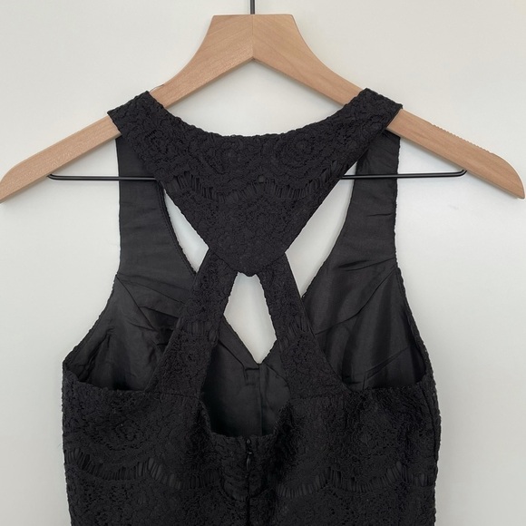 Altar’d State Black Cut Out Mini Dress Lace Strappy Fit N Flare Sleeveless XS - Picture 10 of 12
